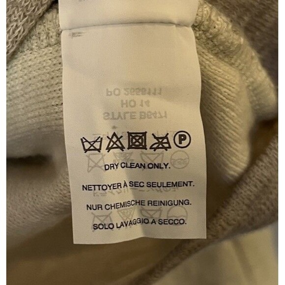 J Crew Gray Cream Color Block Boxy Wool Blend Sweater Size Large - Picture 6 of 8